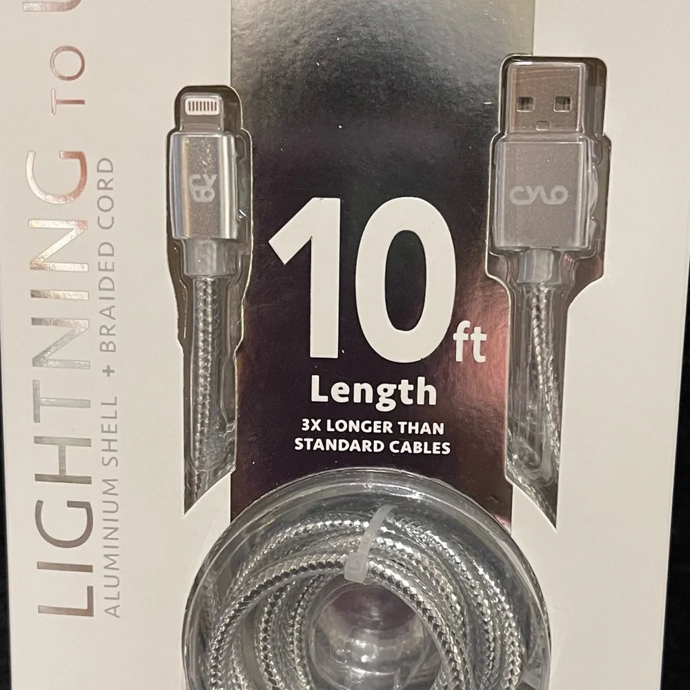 Lightning to USB 10 ft Cable NWT